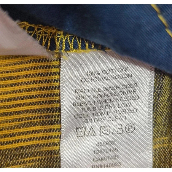 Loft Ombre Stripe Knotted Chino Shorts Women's Medium Yellow Blue Pockets Summer - Picture 6 of 6